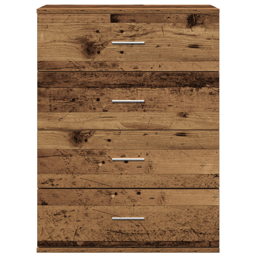 Dressoir met lade met opslag Oude hout 60 x 39 x 80 cm Bewerkt hout