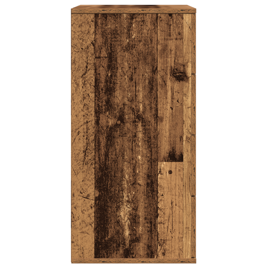 Dressoir met lade met opslag Oude hout 60 x 39 x 80 cm Bewerkt hout