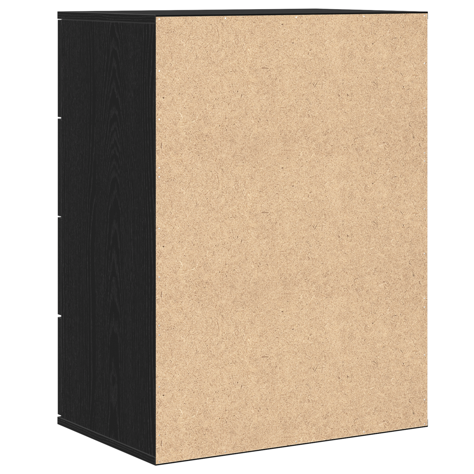 Dressoir met lade met opslag Zwart eiken 60 x 39 x 80 cm Bewerkt hout