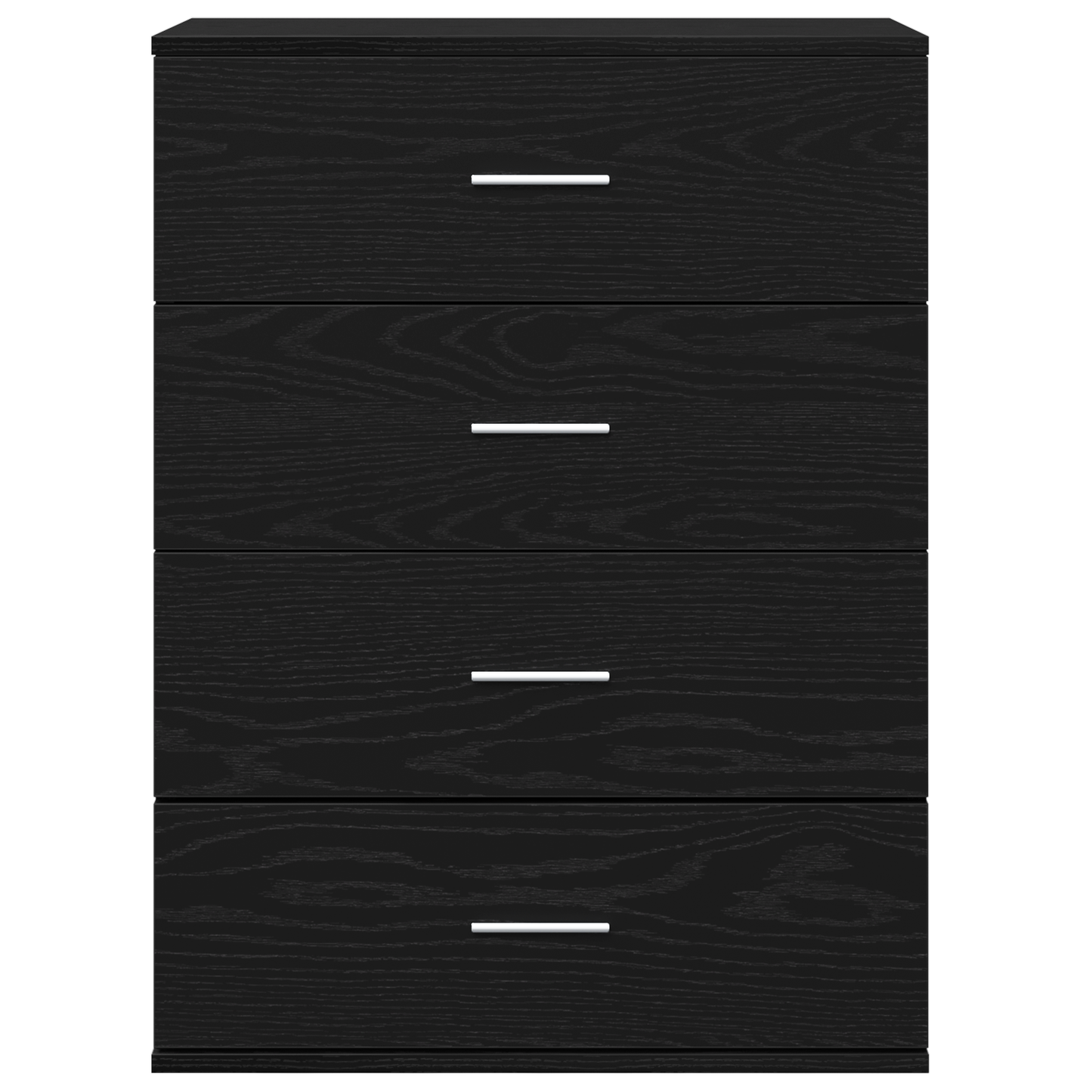Dressoir met lade met opslag Zwart eiken 60 x 39 x 80 cm Bewerkt hout