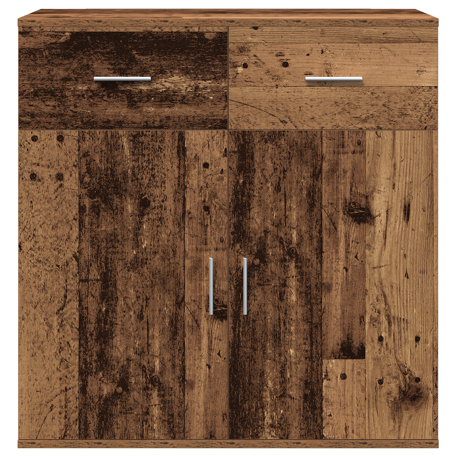 Dressoir met lade met plank met opslag met de deur Oud hout 79 x 38 x 80 cm Bewerkt hout
