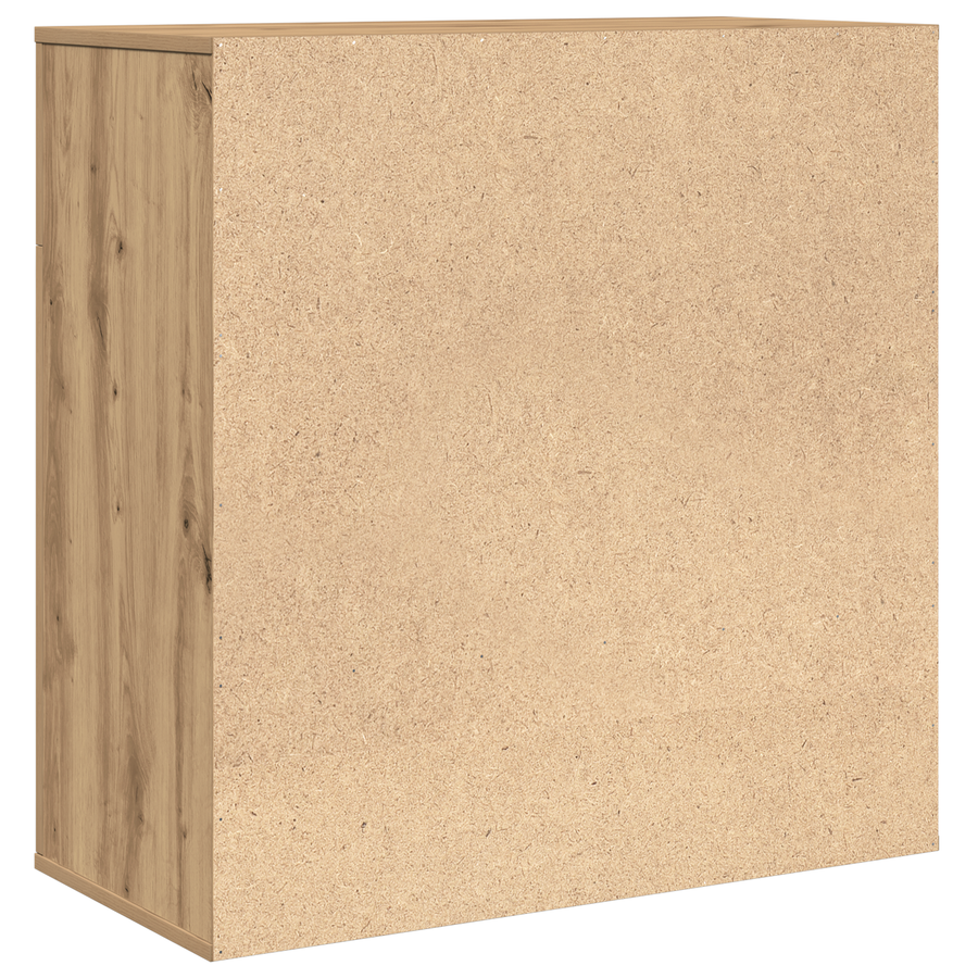 Dressoir artisanaal eikenkleurig 79 x 38 x 80 cm Bewerkt hout