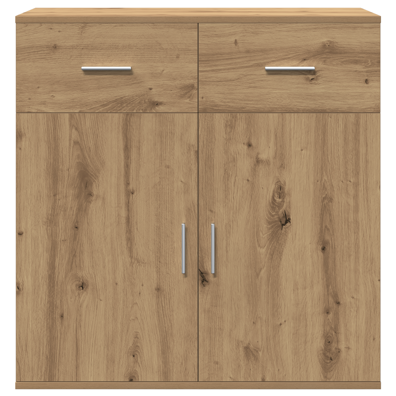 Dressoir artisanaal eikenkleurig 79 x 38 x 80 cm Bewerkt hout