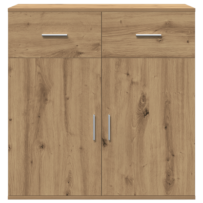 Dressoir artisanaal eikenkleurig 79 x 38 x 80 cm Bewerkt hout