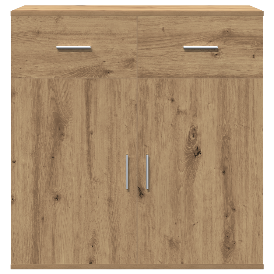 Dressoir artisanaal eikenkleurig 79 x 38 x 80 cm Bewerkt hout