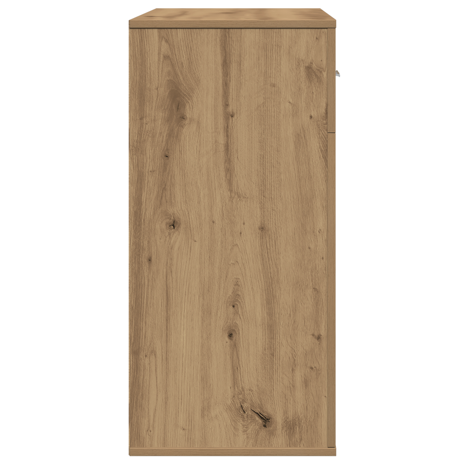 Dressoir artisanaal eikenkleurig 79 x 38 x 80 cm Bewerkt hout