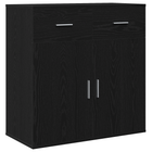 Dressoir zwart eiken 78x38x80 cm