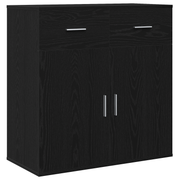 Dressoir zwart eiken 78x38x80 cm