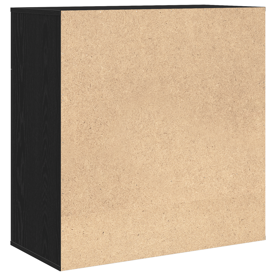 Dressoir met lade met plank met opslag met de deur Zwart eiken 79 x 38 x 80 cm Bewerkt hout