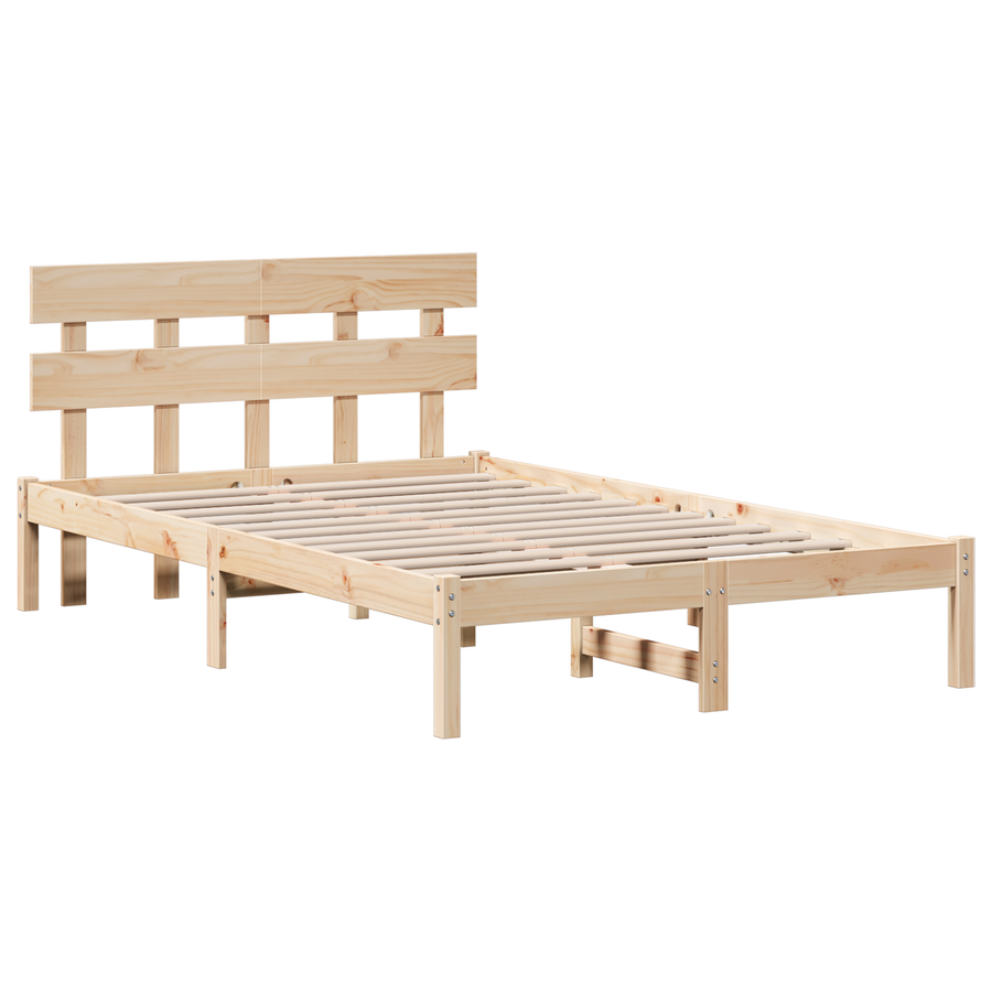 Bedframe met Hoofdbord 135x190 cm van Massief Grenenhout