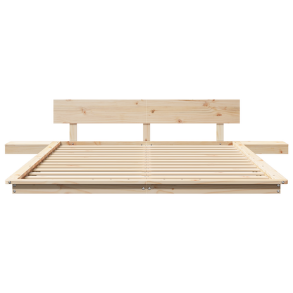 Bedframe met Bureau 160x200 cm van Massief Hout