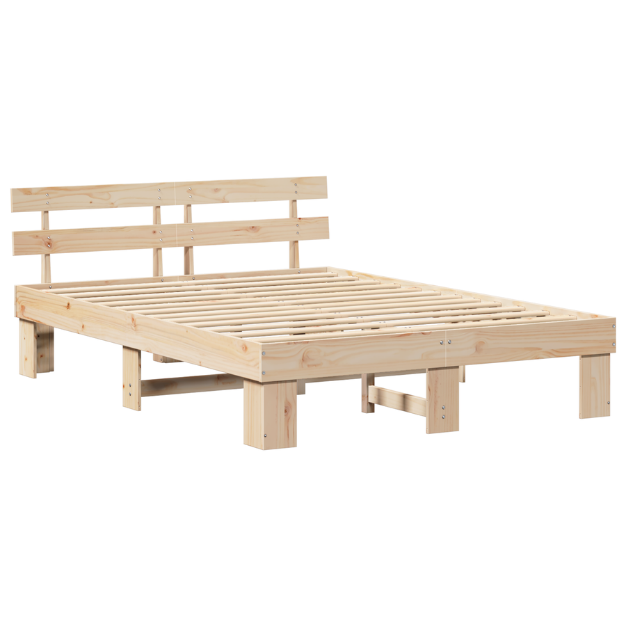 Bedframe met Hoofdeinde 160x200 cm van Massief Grenenhout
