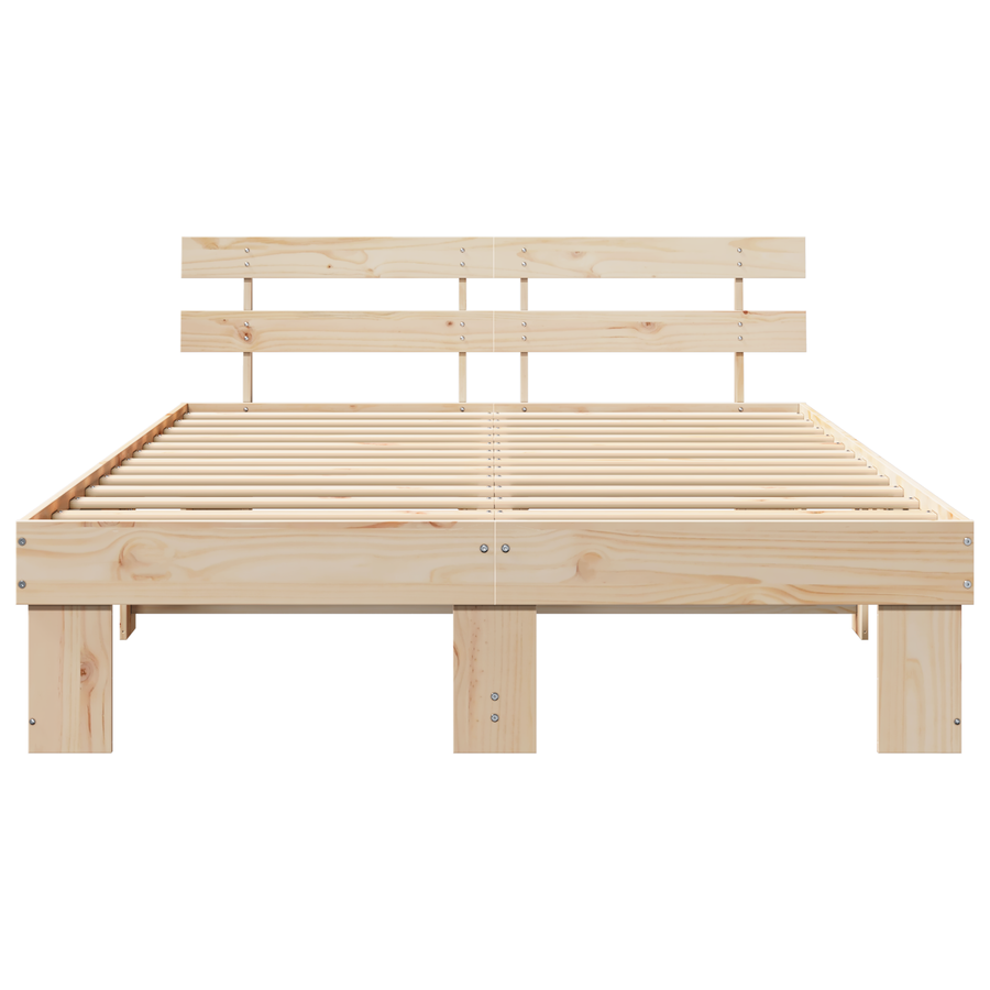 Bedframe met Hoofdeinde 160x200 cm van Massief Grenenhout