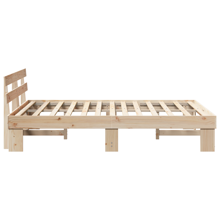 Bedframe met Hoofdeinde 160x200 cm van Massief Grenenhout