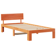 Bedframe massief grenenhout 90x200 cm waxbruin