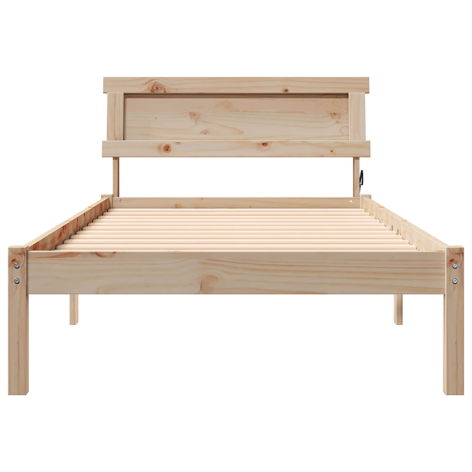 Bedframe met Hoofdbord & LED 80x200 cm Massief Grenenhout