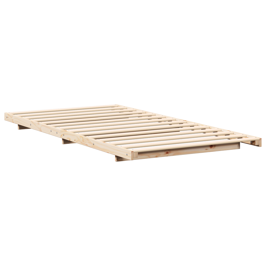Bedframe Bruin 100 x 200 cm Massief grenenhout