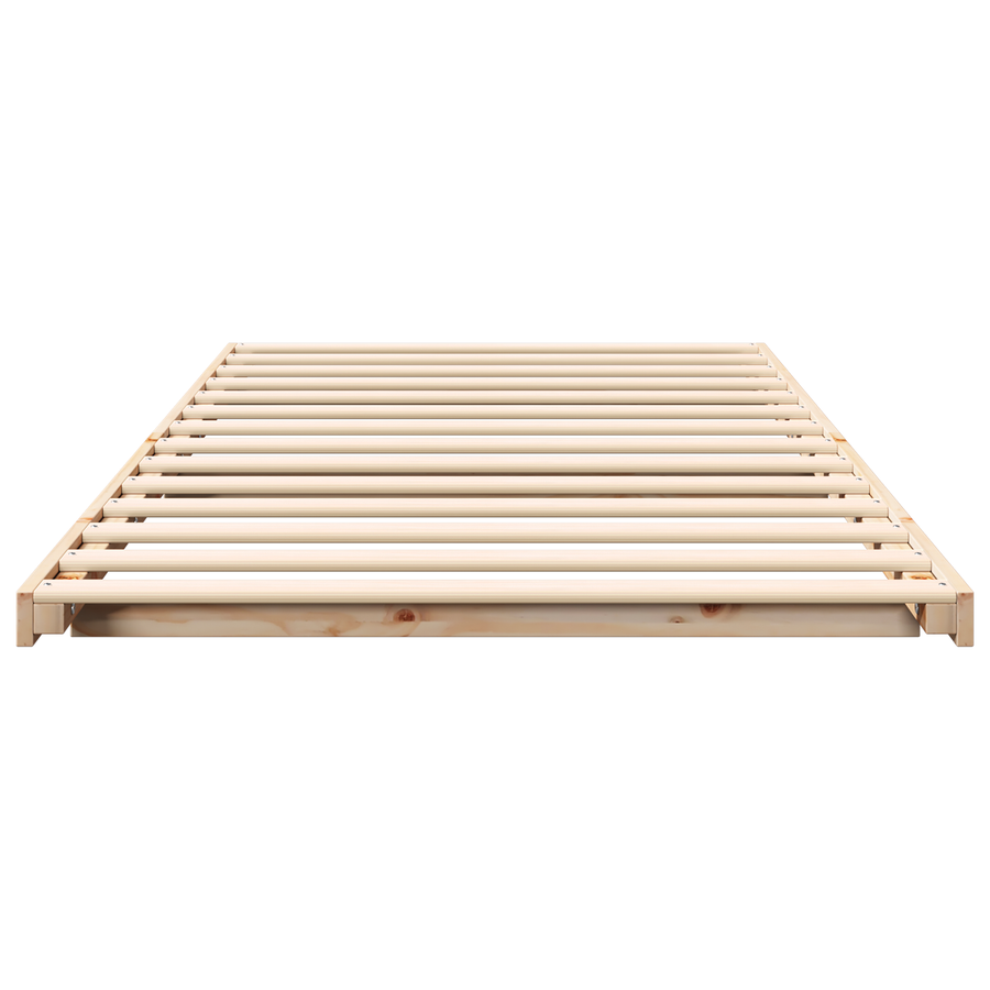 Bedframe Bruin 100 x 200 cm Massief grenenhout