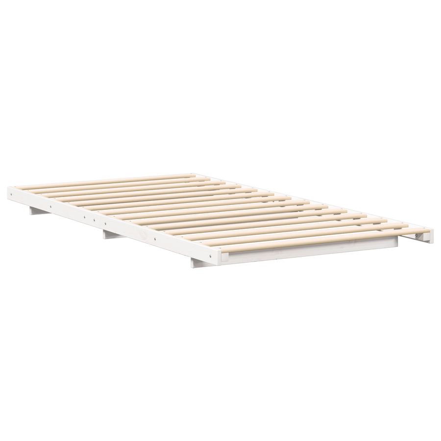Bedframe Wit 100 x 200 cm Massief grenenhout