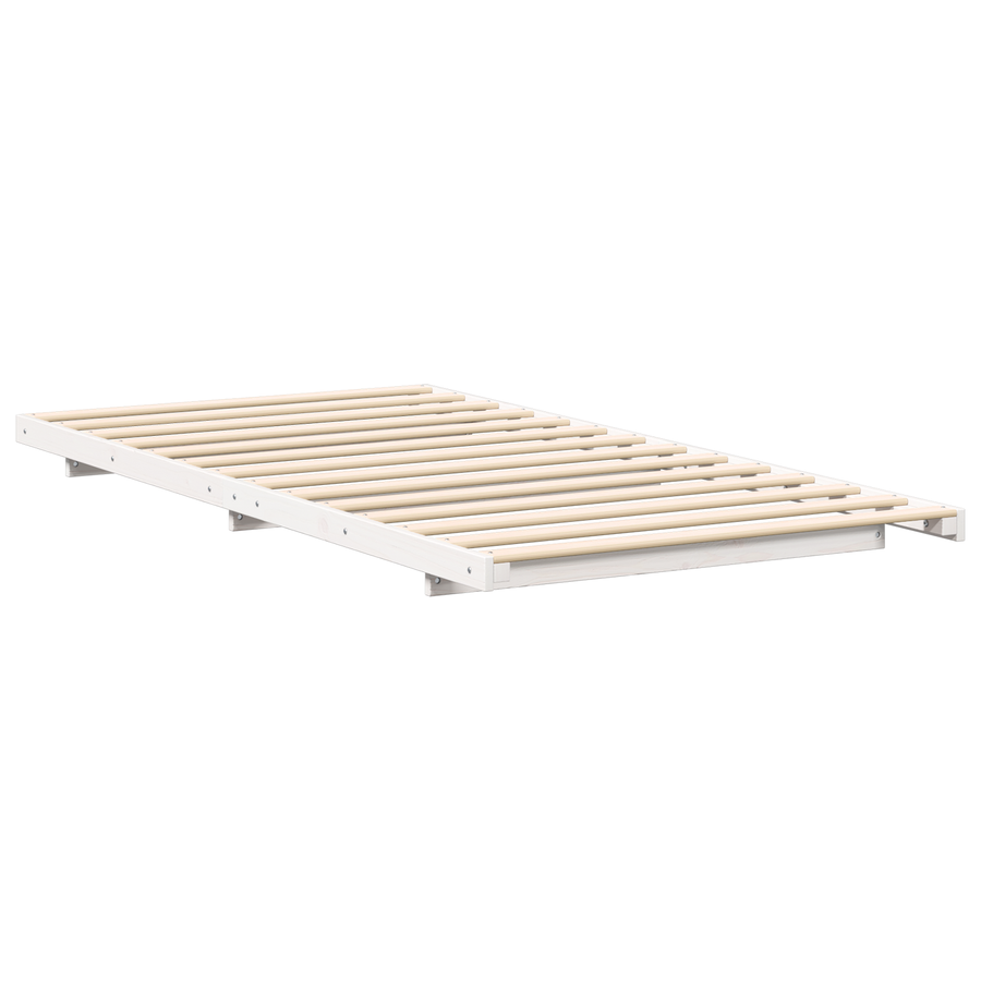 Bedframe Wit 100 x 200 cm Massief grenenhout
