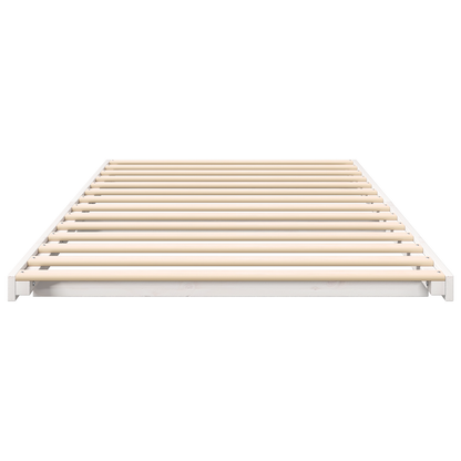 Bedframe Wit 100 x 200 cm Massief grenenhout