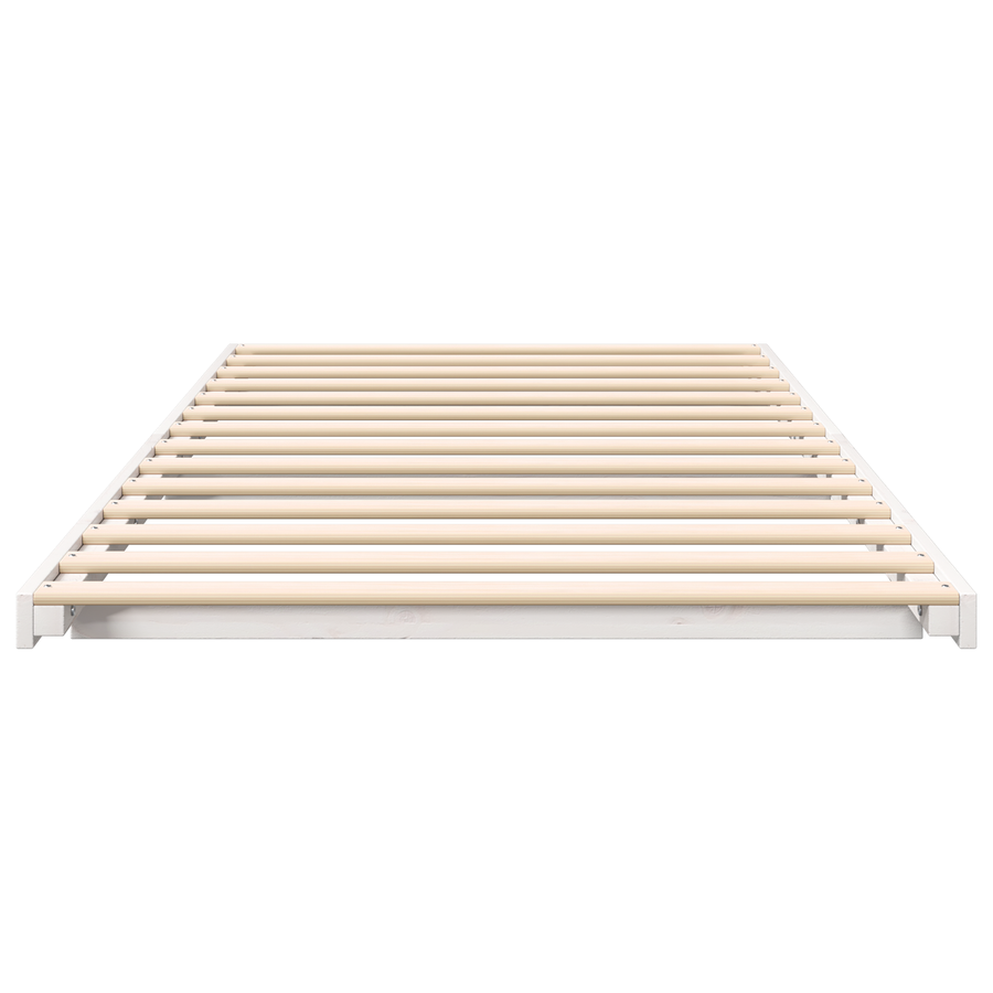 Bedframe Wit 100 x 200 cm Massief grenenhout