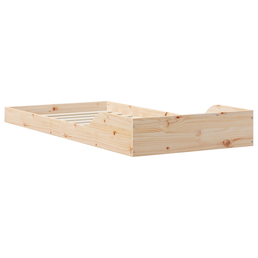 Bedframe Bruin 80 x 200 cm Massief grenenhout