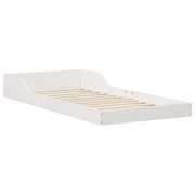 Bedframe 80x200 cm massief grenenhout wit
