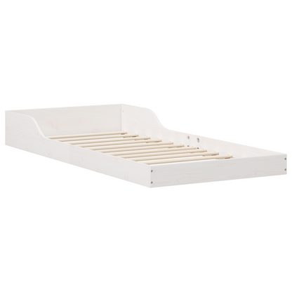 Bedframe Wit 80 x 200 cm Massief grenenhout