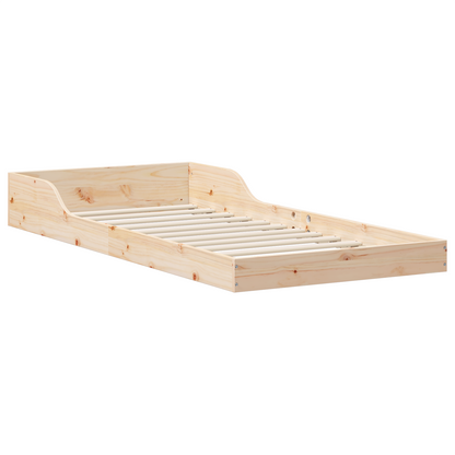 Bedframe Bruin 75 x 190 cm Massief grenenhout