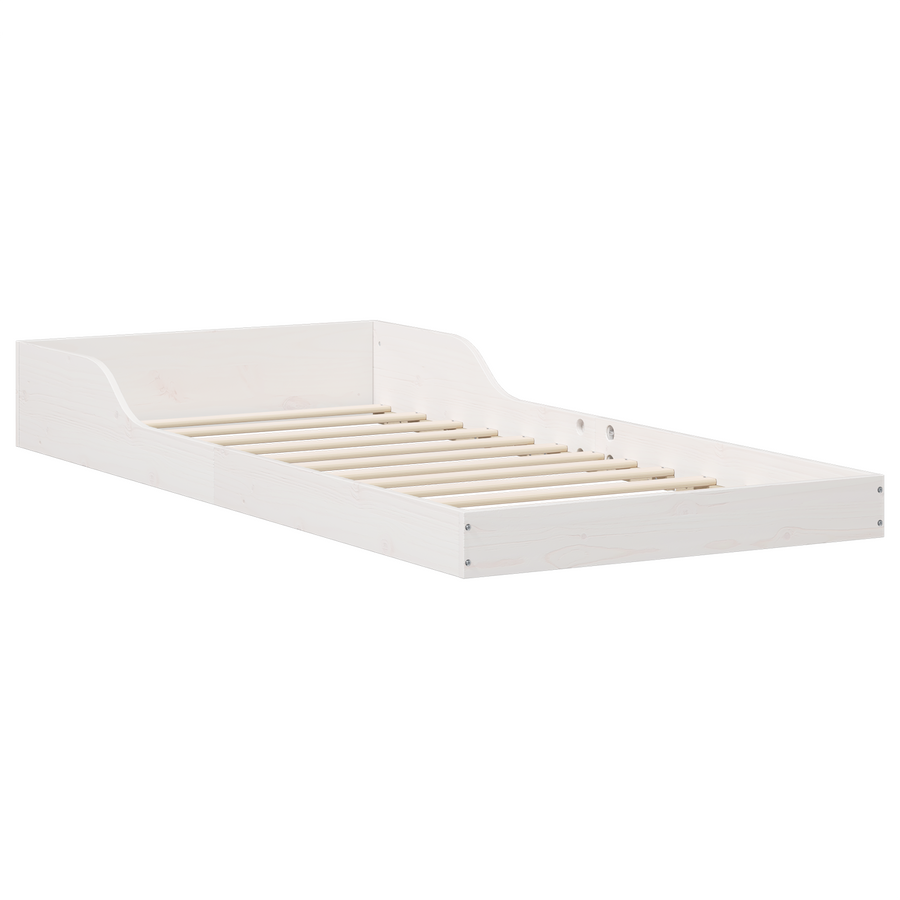 Bedframe Wit 80 x 220 cm Massief grenenhout