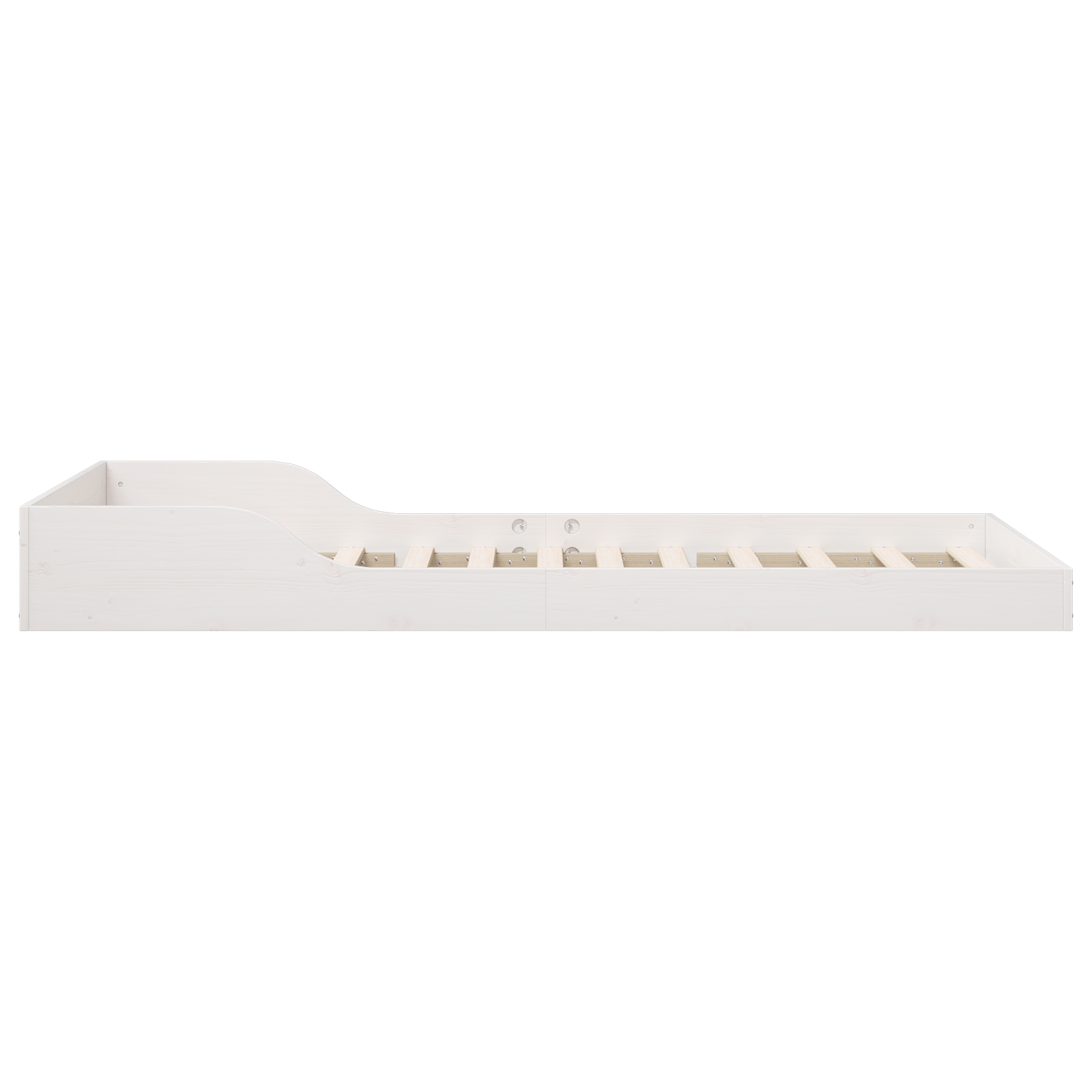 Bedframe Wit 80 x 220 cm Massief grenenhout