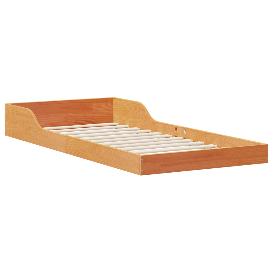 Bedframe Wasbruin 100 x 220 cm Massief grenenhout