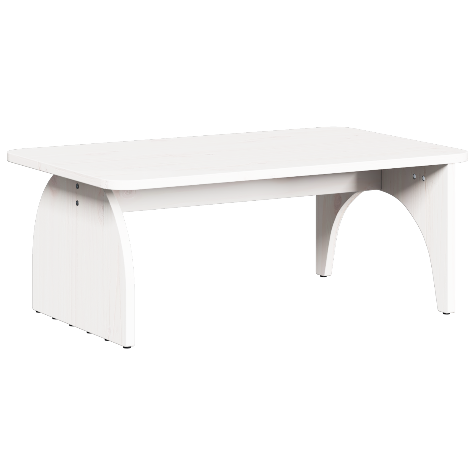 Salontafel Wit 80 x 50 x 31 cm Massief grenenhout