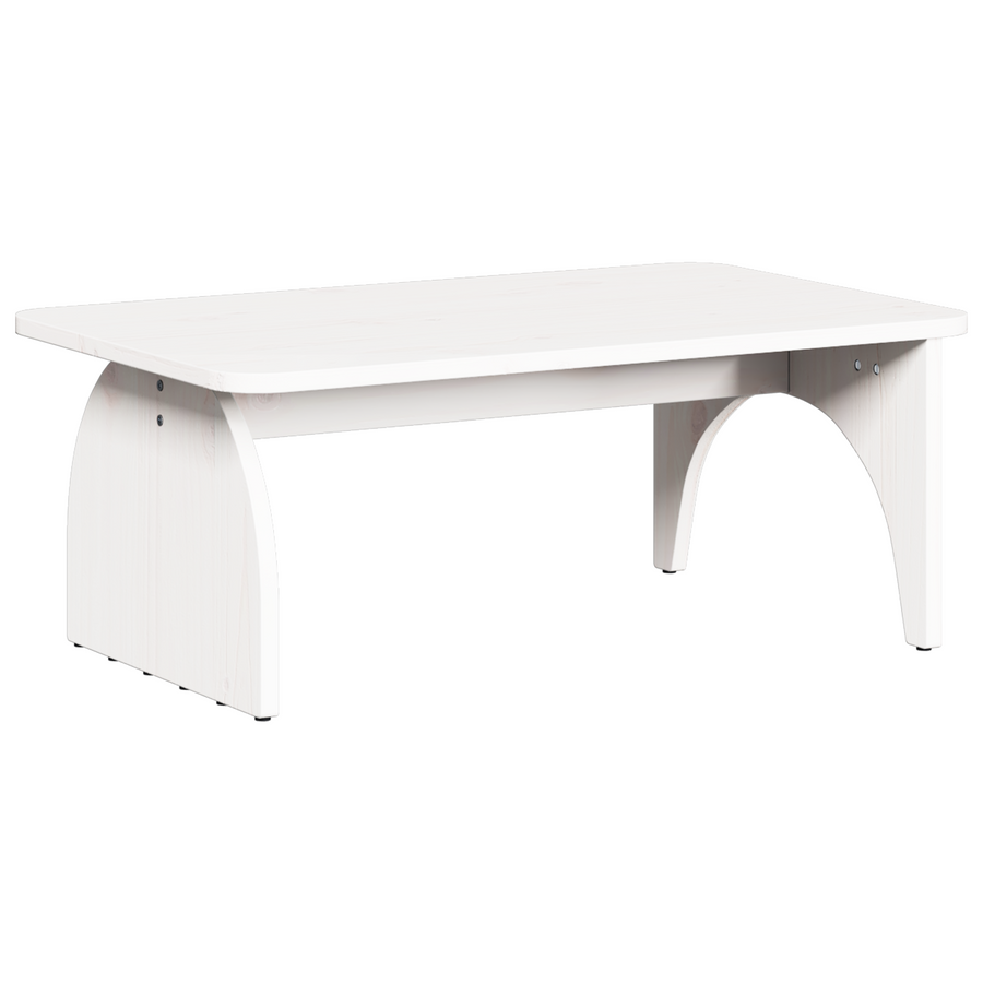 Salontafel Wit 80 x 50 x 31 cm Massief grenenhout