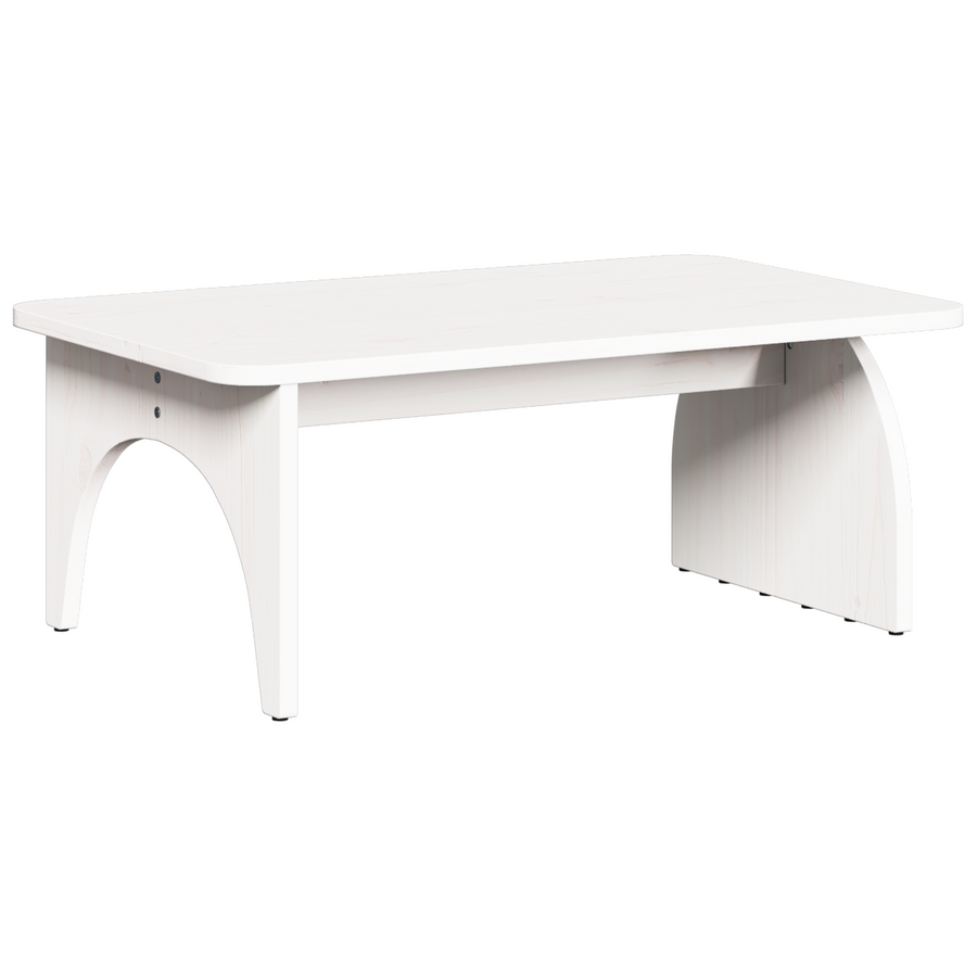 Salontafel Wit 80 x 50 x 31 cm Massief grenenhout