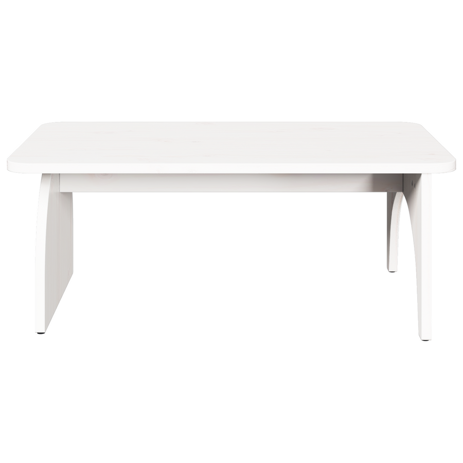 Salontafel Wit 80 x 50 x 31 cm Massief grenenhout