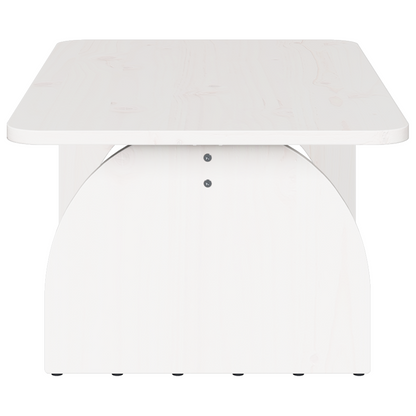 Salontafel Wit 80 x 50 x 31 cm Massief grenenhout