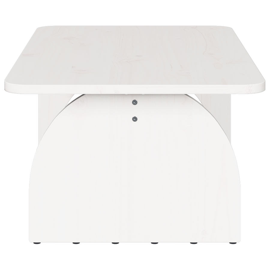 Salontafel Wit 80 x 50 x 31 cm Massief grenenhout