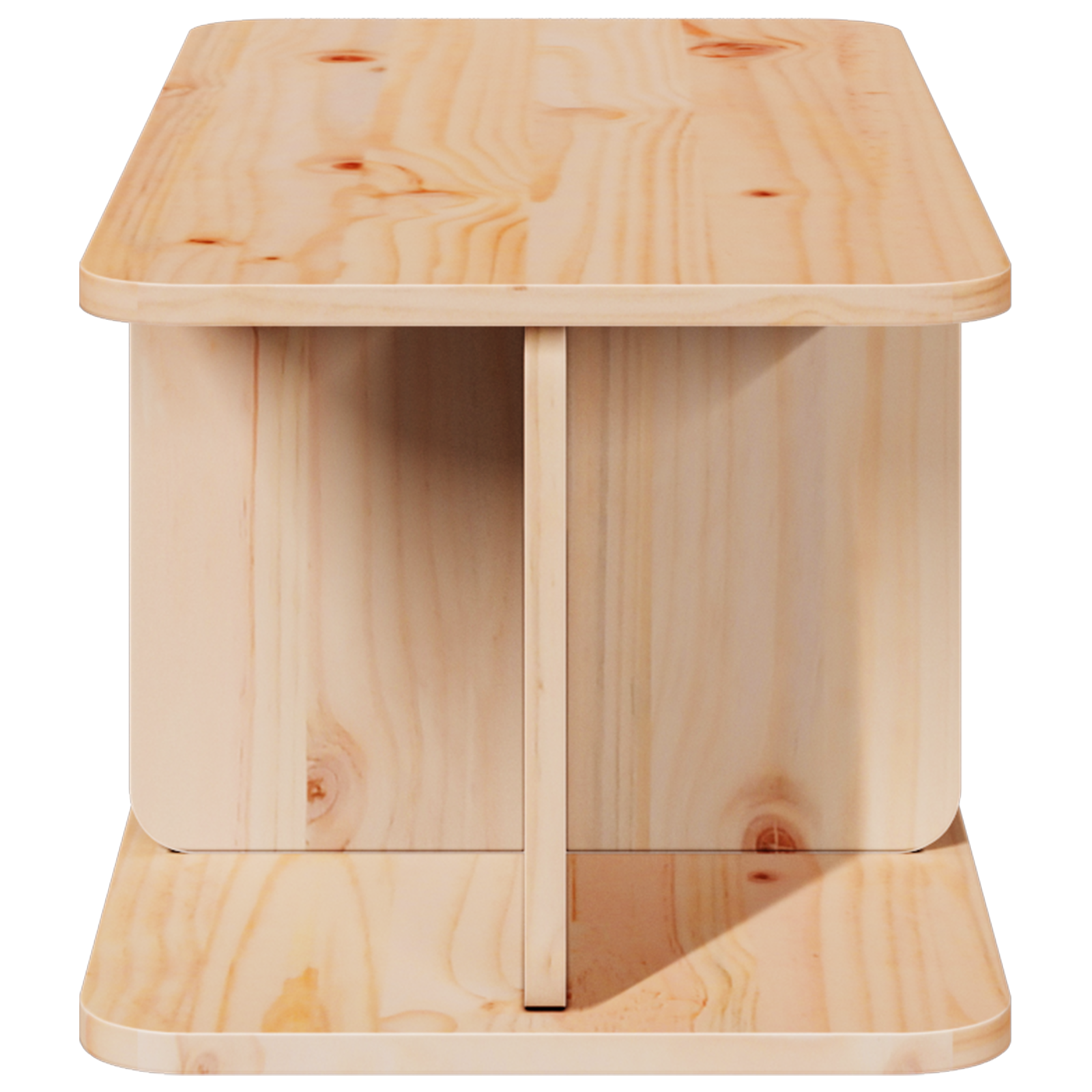 Salontafel Natuurlijk 80 x 39.5 x 33.5 cm Massief grenenhout