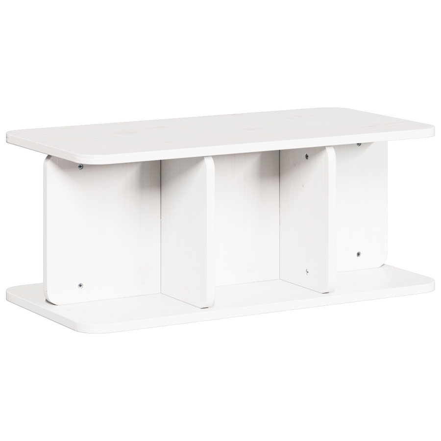 Salontafel Wit 80 x 39.5 x 33.5 cm Massief grenenhout