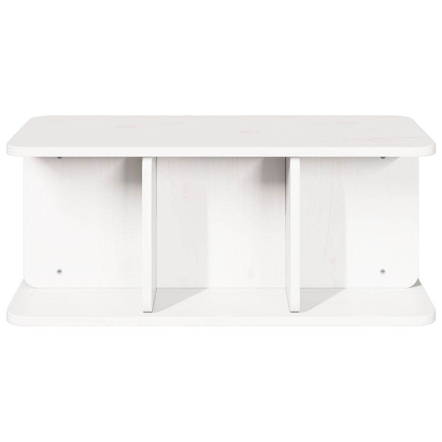 Salontafel Wit 80 x 39.5 x 33.5 cm Massief grenenhout