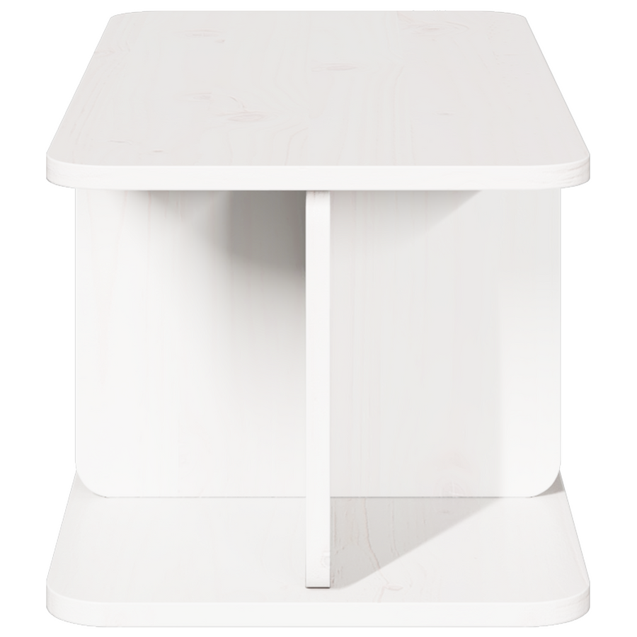 Salontafel Wit 80 x 39.5 x 33.5 cm Massief grenenhout