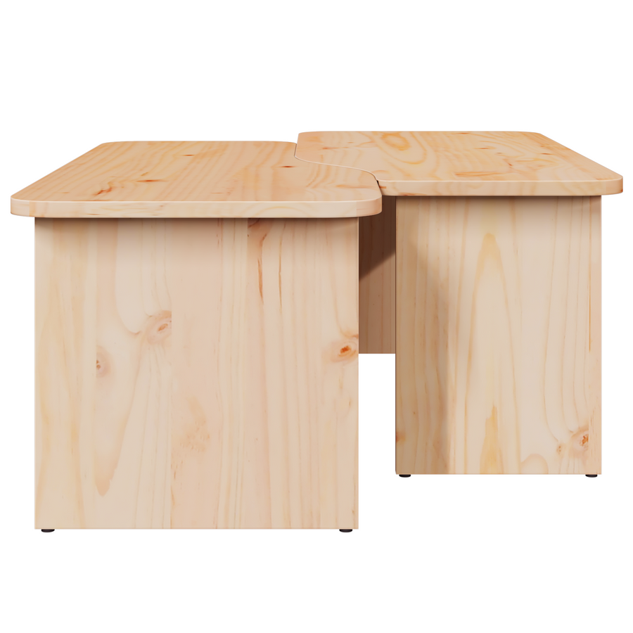 Salontafel 2 pcs Natuurlijk 100 x 69 x 35.5 cm