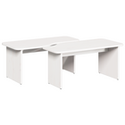 Coffee table 2 pcs White Solid pine wood