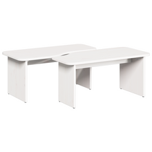 Salontafel 2 pcs Wit 100 x 69 x 35.5 cm Massief grenenhout