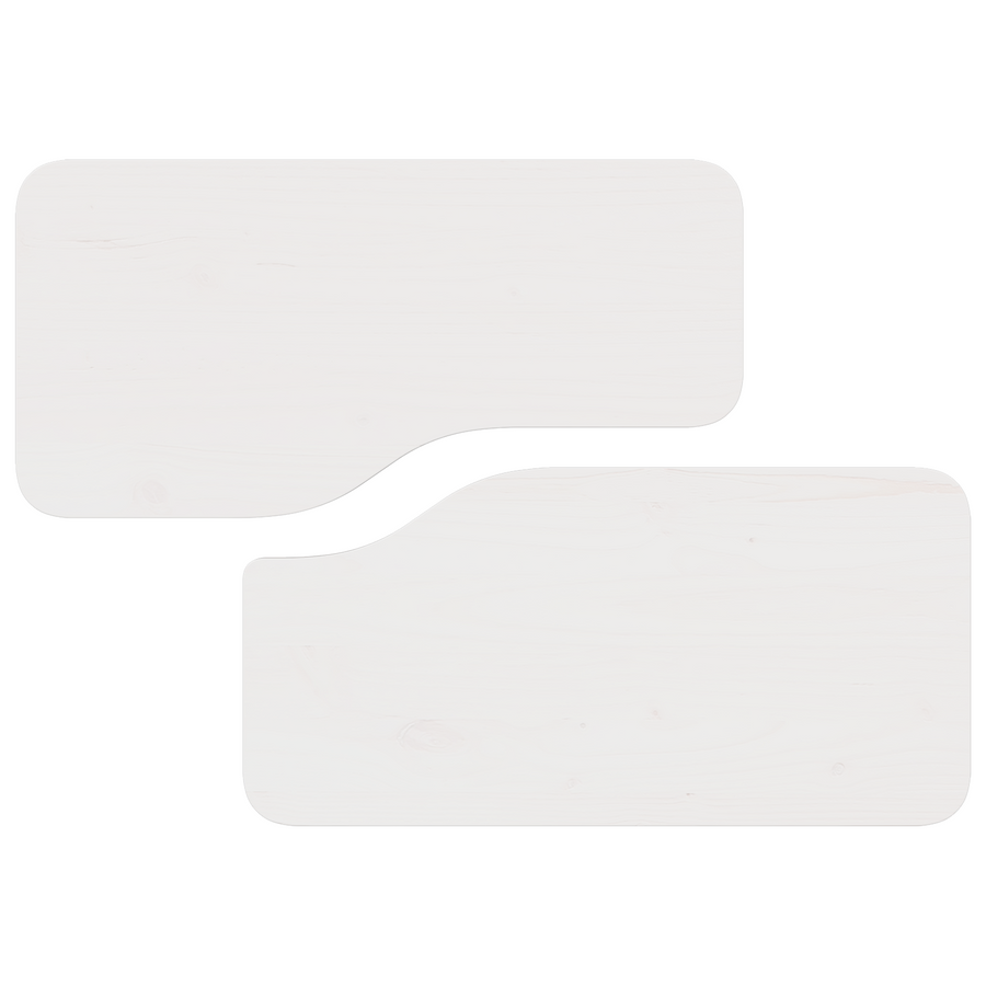 Salontafel 2 pcs Wit 100 x 69 x 35.5 cm Massief grenenhout