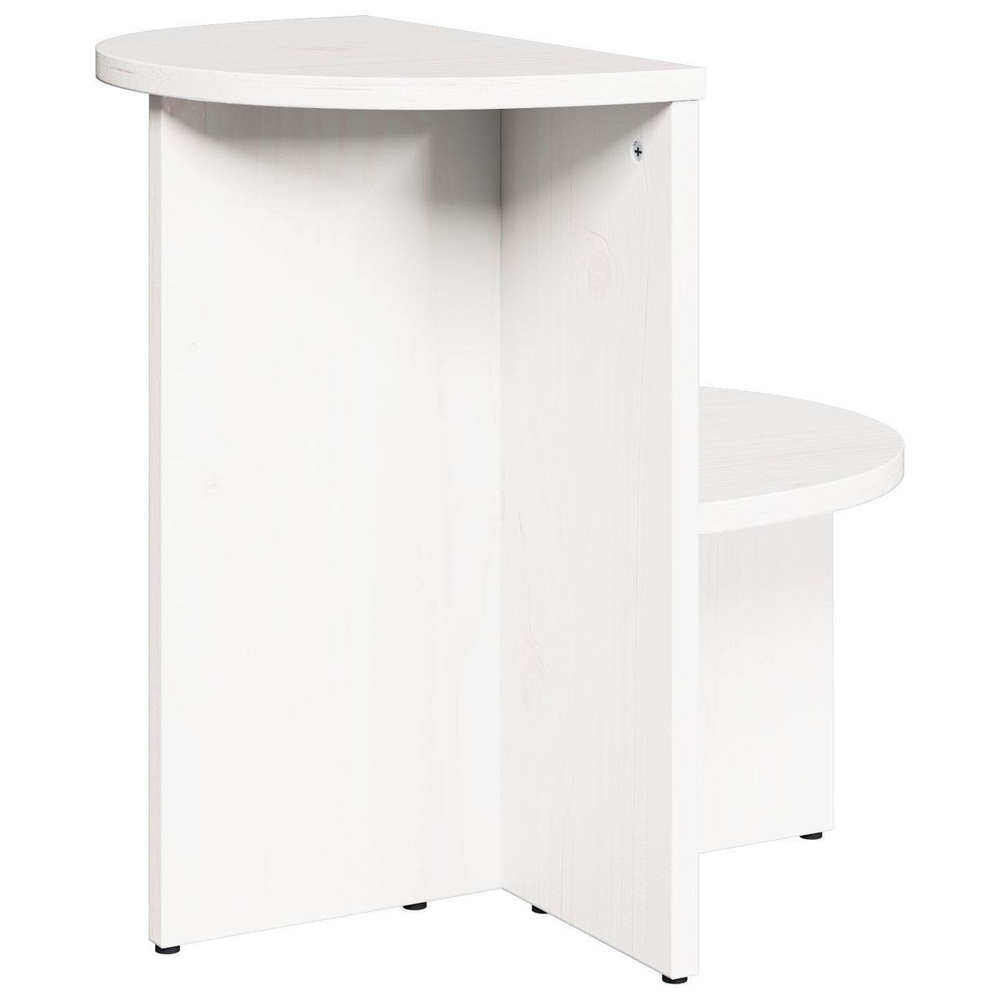 Bijzettafel Wit 50 x 40 x 50 cm Massief grenenhout