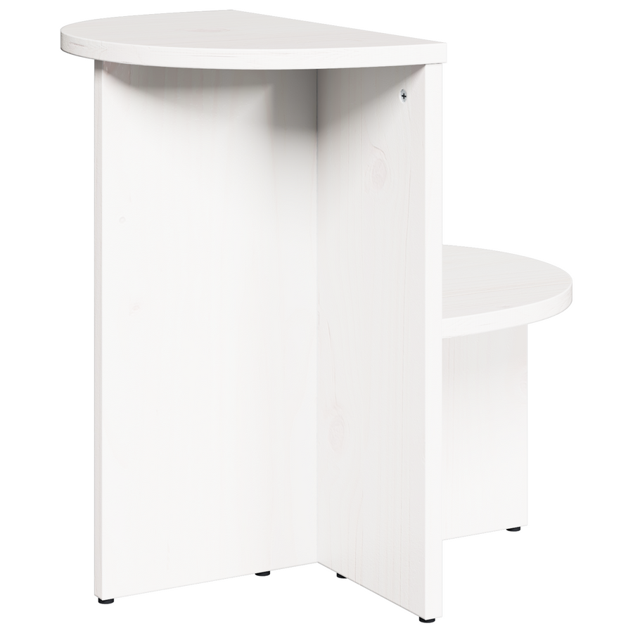 Bijzettafel Wit 50 x 40 x 50 cm Massief grenenhout