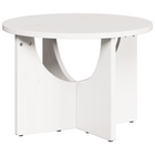 Coffee Table White 50 x 50 x 35 cm Solid Pine Wood